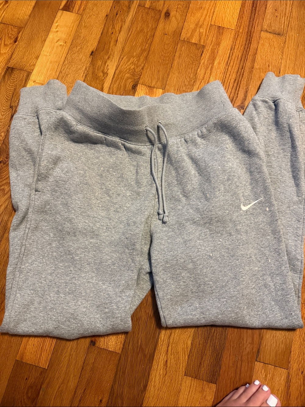 Nike Gray Drawstring Fleece Joggers